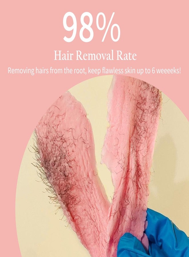 Maxpearl 2.5LB Hard Wax Beads for Hair Removal, Natural Rose Formula - Brazilian Waxing, Sensitive Skin, Face, Underarms, Legs, Back, Chest and More, with 20 Wax Sticks, Pink - Image 4